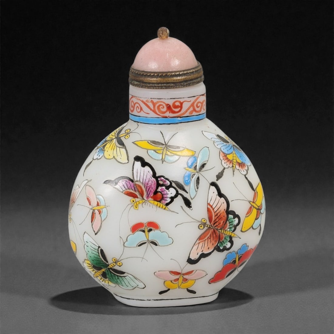 A Chinese Enameled Glass Snuff Bottle, 20th Century, 10FG (1 of 3)