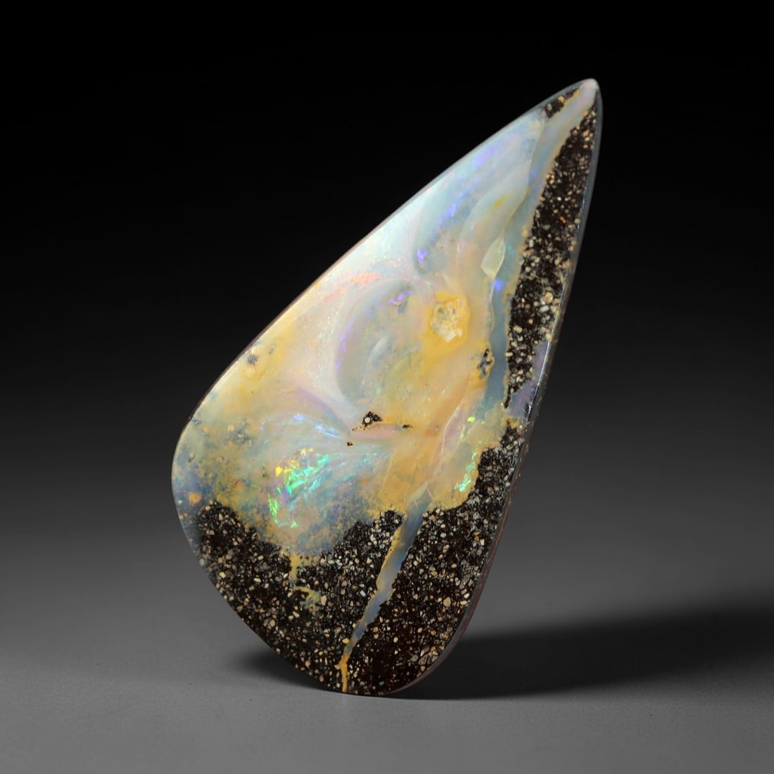10.84 Carats Iridescent Multicolor Boulder Opal - Natural Australian Stone, 52XM (1 of 2)
