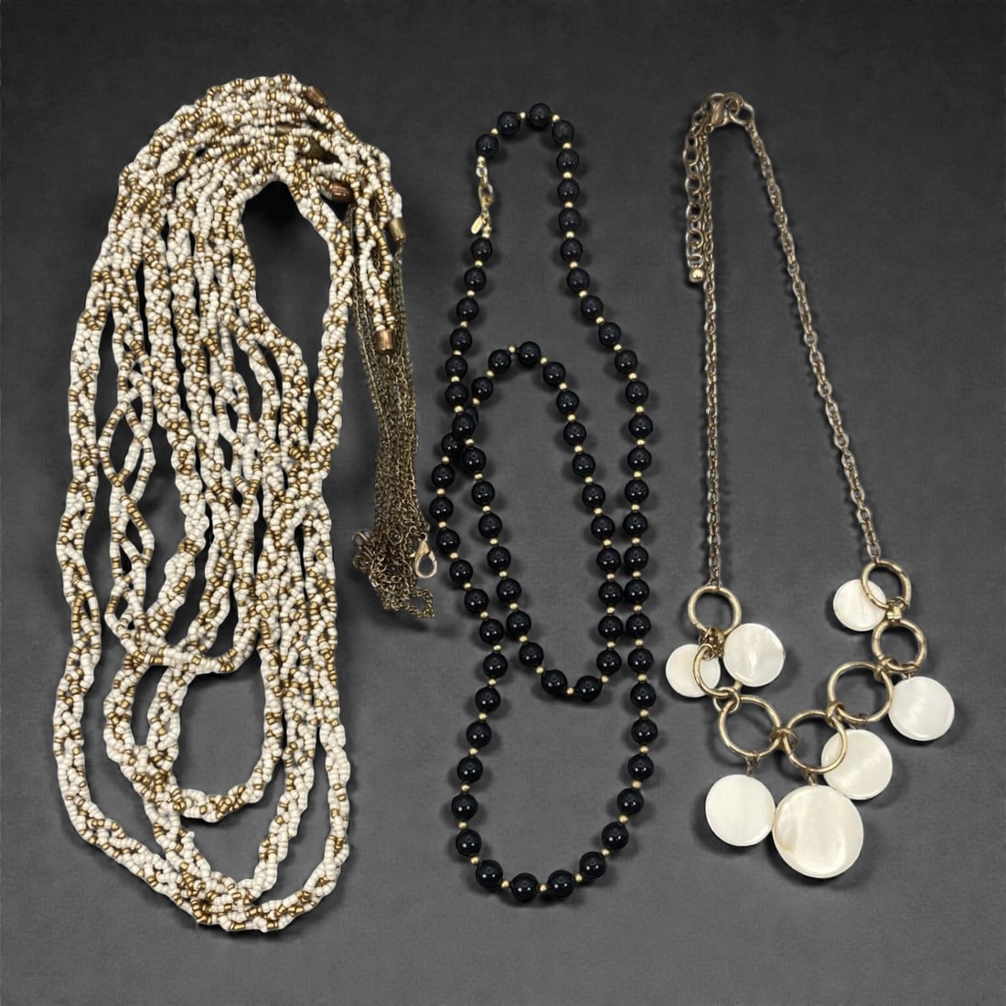 An Estate Lot of Three Necklaces, Late 20th-Early 21st Century, 57ZF (1 of 1)