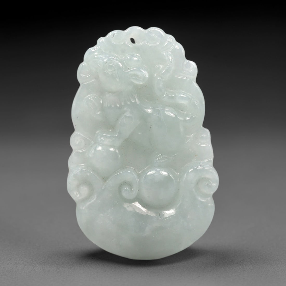 A Chinese Jadeite Jade Rat Pendant, 20th Century, 97XL (1 of 2)