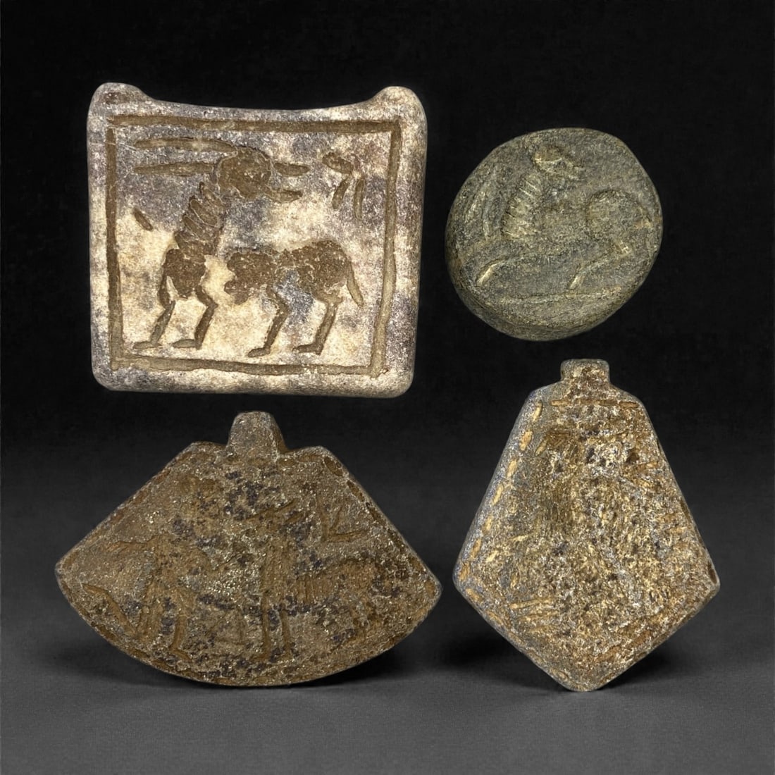 A Group of Four Ancient Near Eastern Stone Amulets, 3rd-1st Millennium BCE, 17FN (1 of 1)
