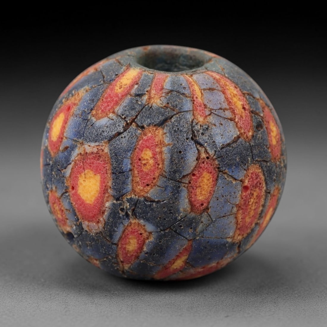 Ancient Glass Eye Bead - Roman/Egyptian Mosaic Amulet Bead, 47FW (1 of 2)