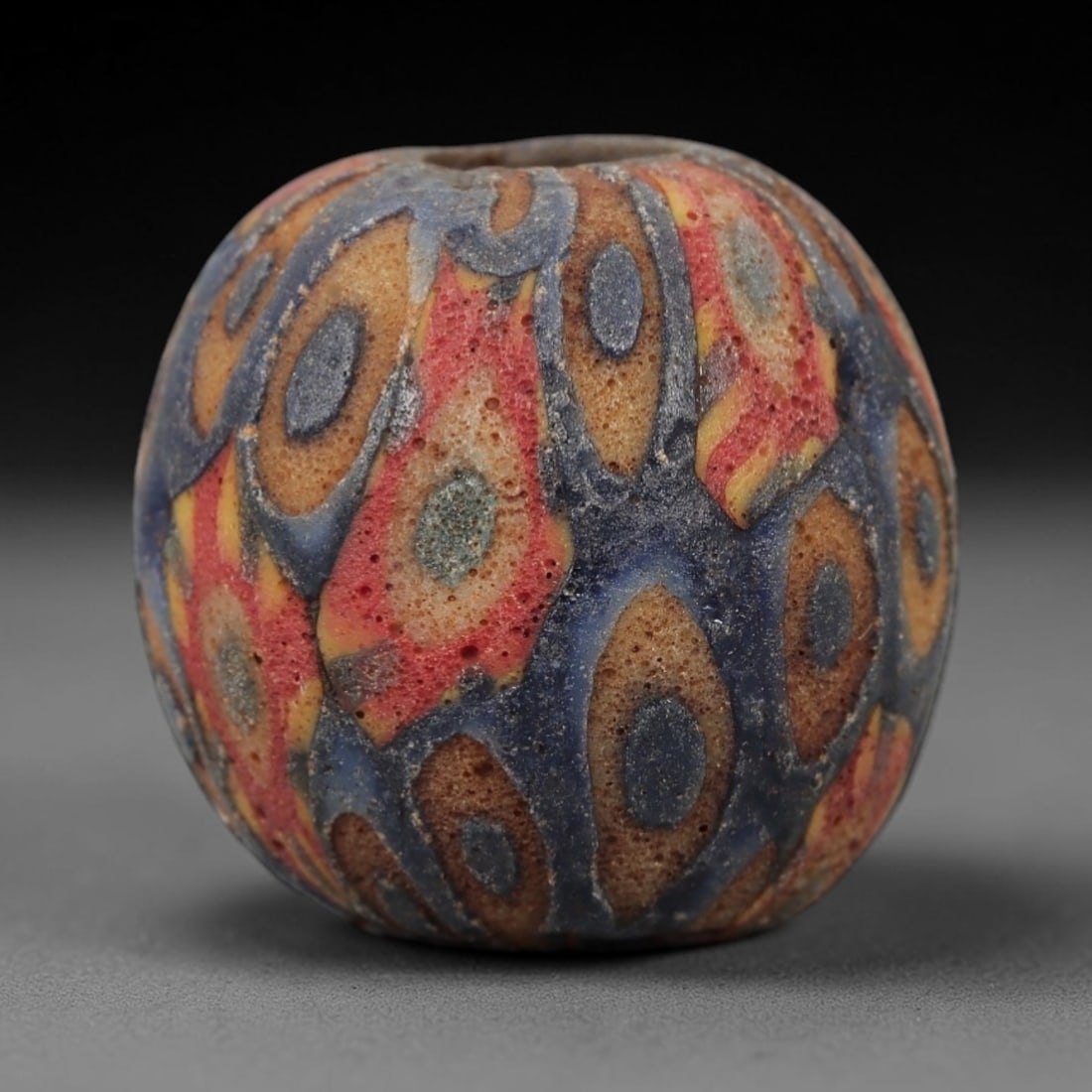 Ancient Glass Eye Bead - Roman/Egyptian Mosaic Amulet Bead, 48FW (1 of 2)