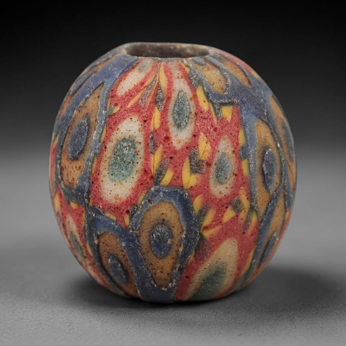 Ancient Glass Eye Bead - Roman/Egyptian Mosaic Amulet Bead, 44FW (1 of 2)