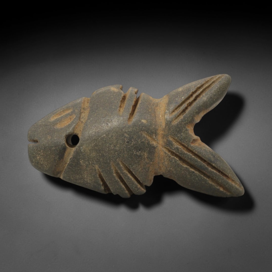 Ancient Stone Fish Amulet - Egyptian Animal Pendant, 21XQ (1 of 2)