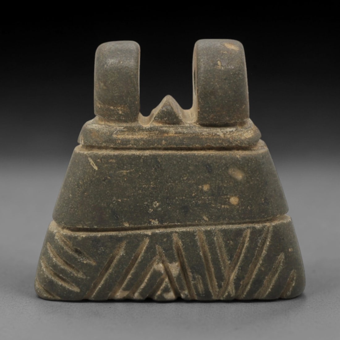 Ancient Stone Double Horn Idol - Near Eastern Figurine, 51XQ (1 of 2)