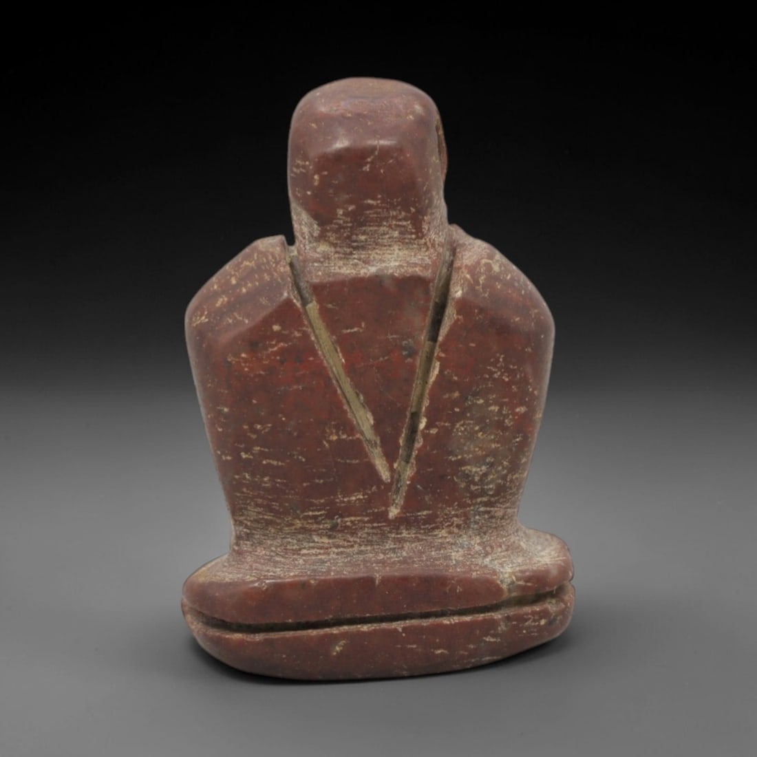 Ancient Stone Seated Figure - Egyptian Amulet Figurine, 31XQ (1 of 2)