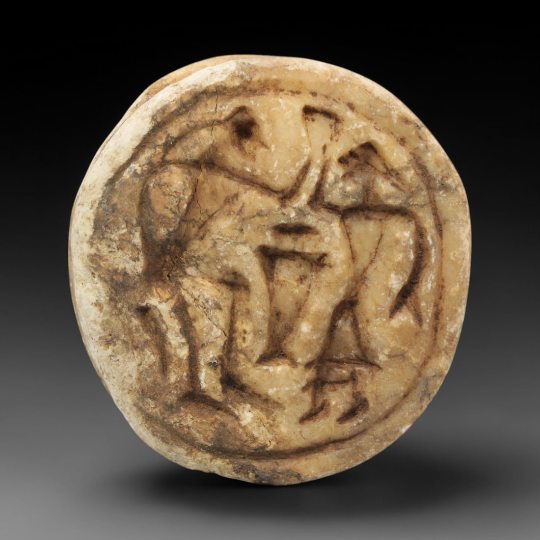 Ancient Steatite Stamp Seal - Near Eastern Amulet, 65ZQ (1 of 2)