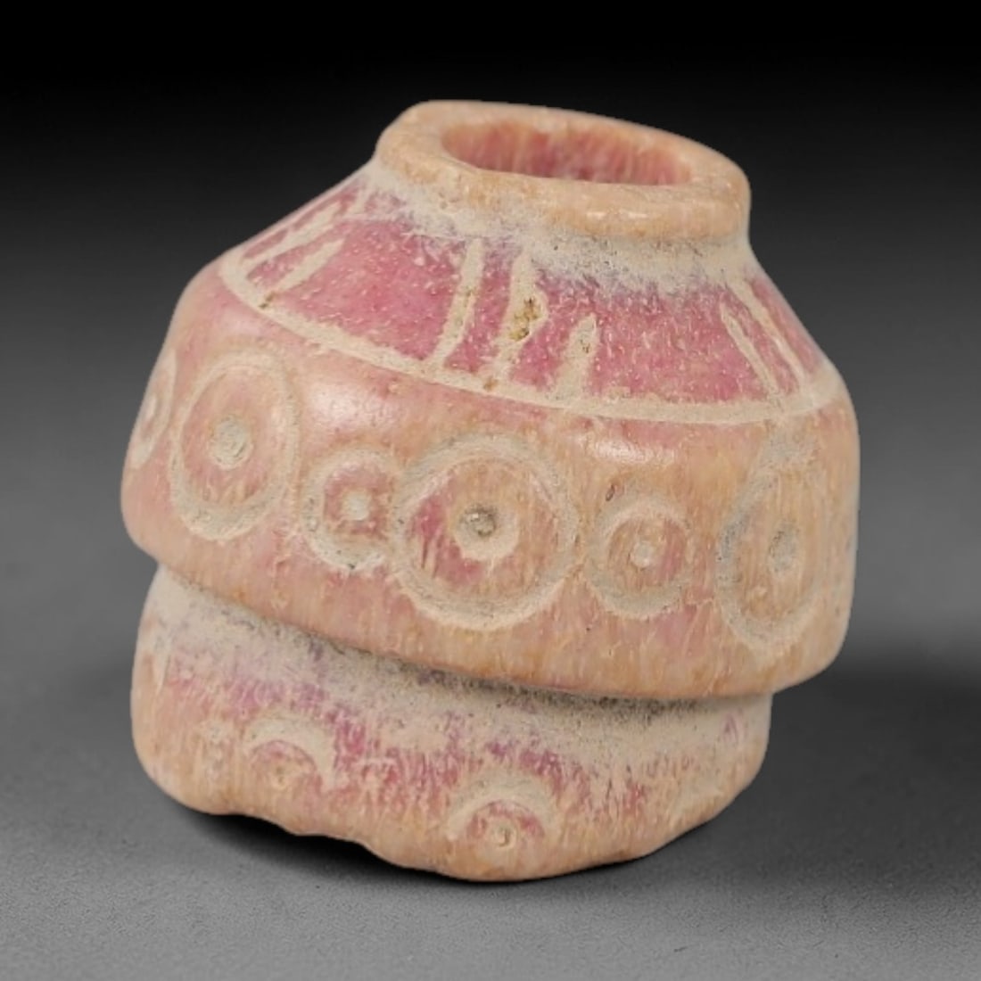 Ancient Near Eastern Bone Spindle Whorl - Dot-in-Circle Motif, 99AH (1 of 2)