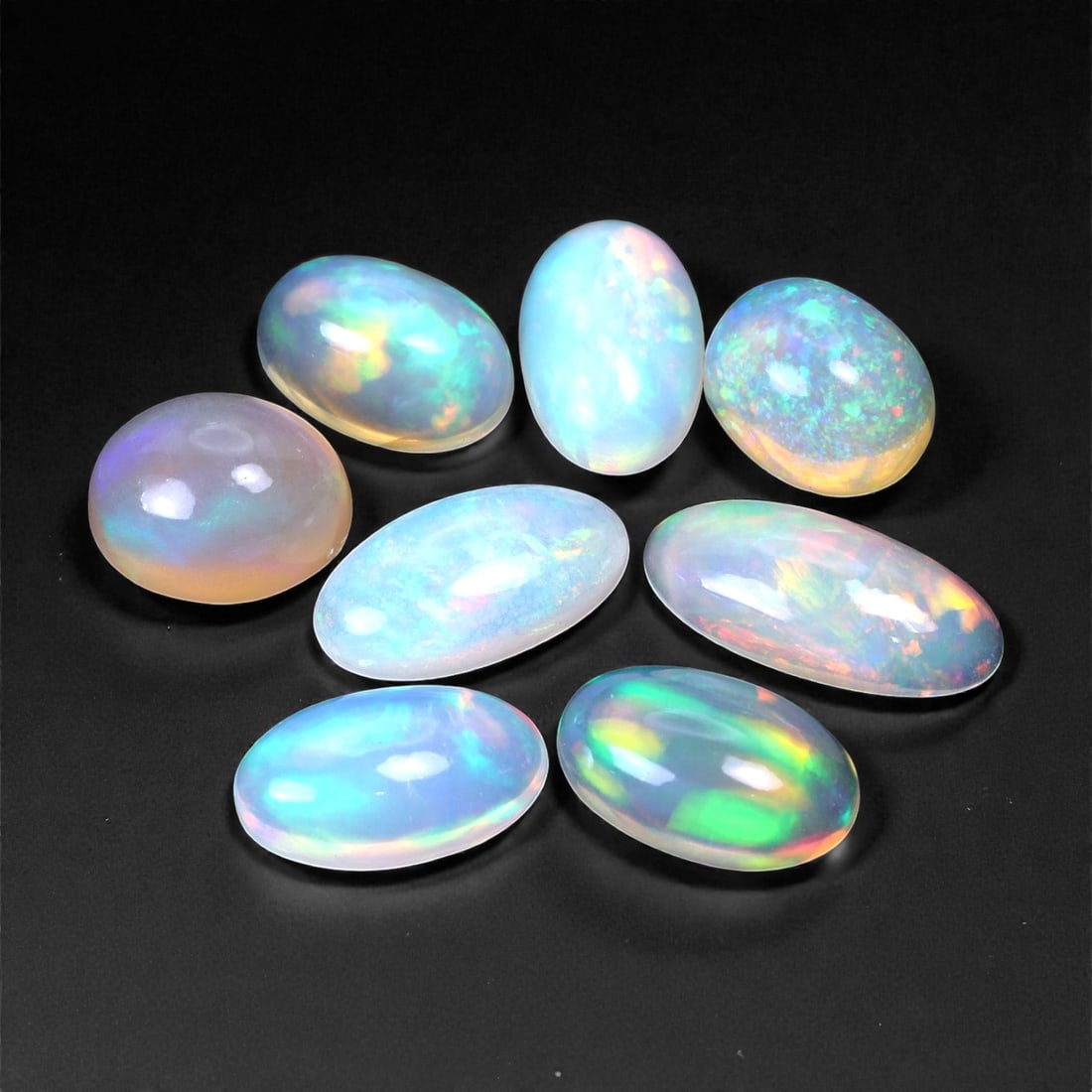 12.06 Carats Electric Pastel Opal Parcel - Natural Ethiopian Stones, 8-13mm, 80XH (1 of 1)