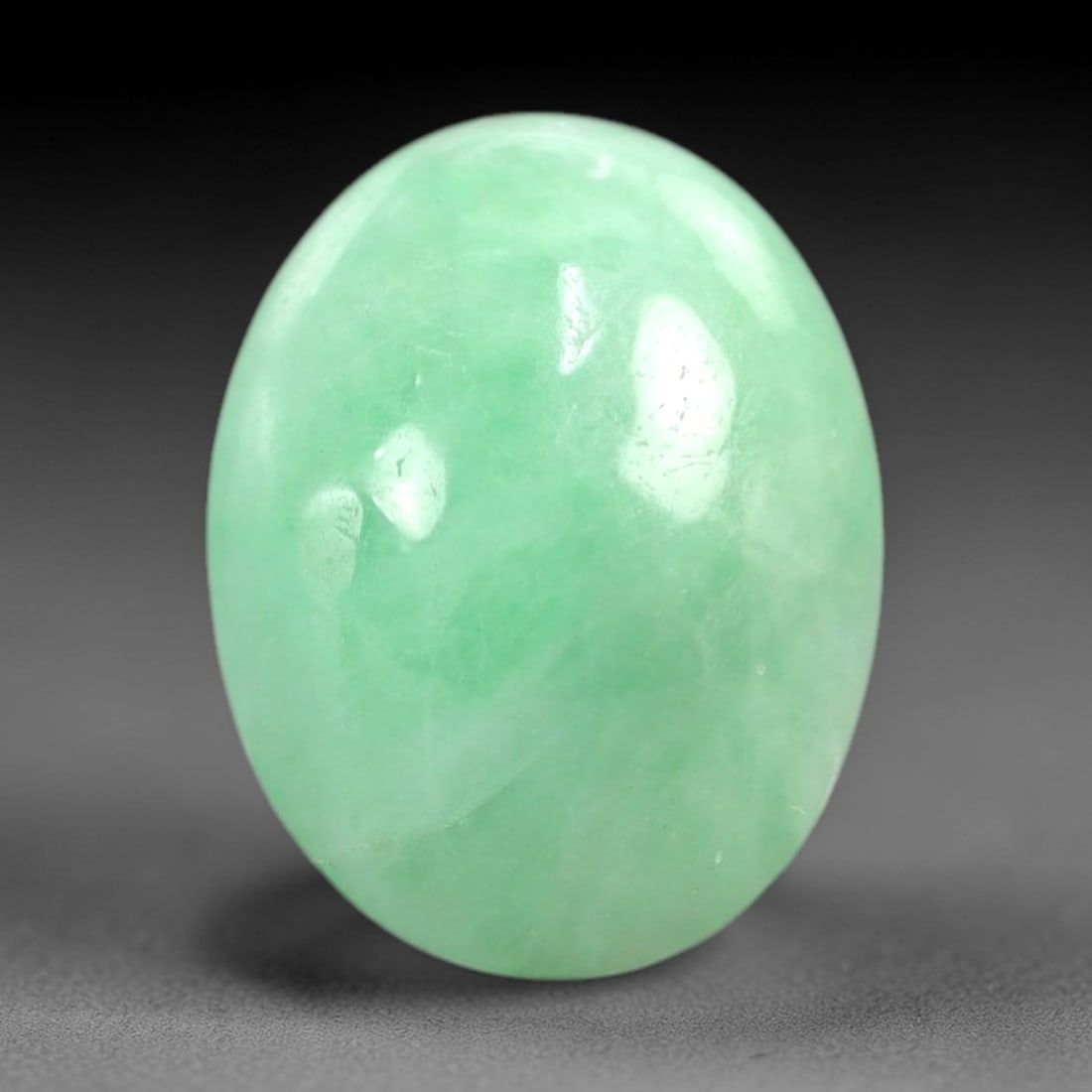 6.25 Carats Apple Green Jadeite Cabochon - Natural Burmese Stone, 4AC (1 of 1)