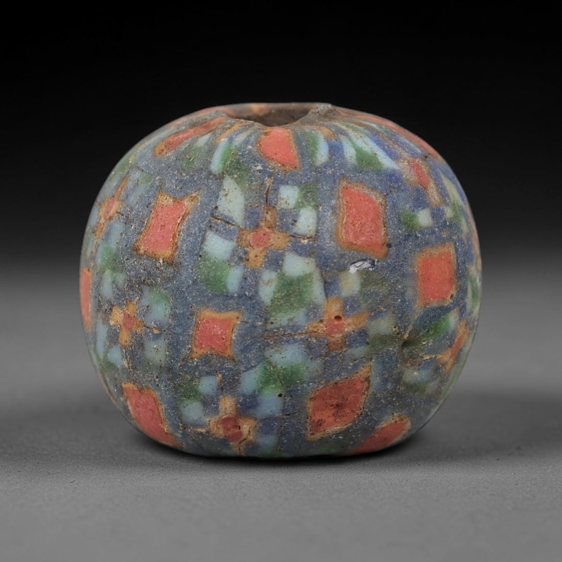 Ancient Glass Mosaic Bead - Roman Bead, 48ZM (1 of 2)