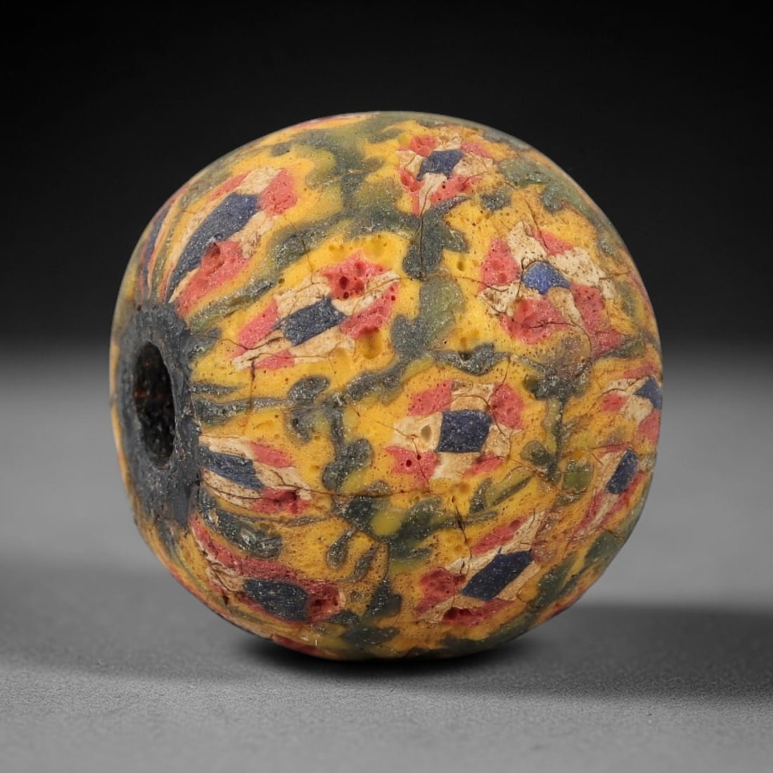 Ancient Glass Mosaic Bead - Roman Bead, 55ZM (1 of 2)