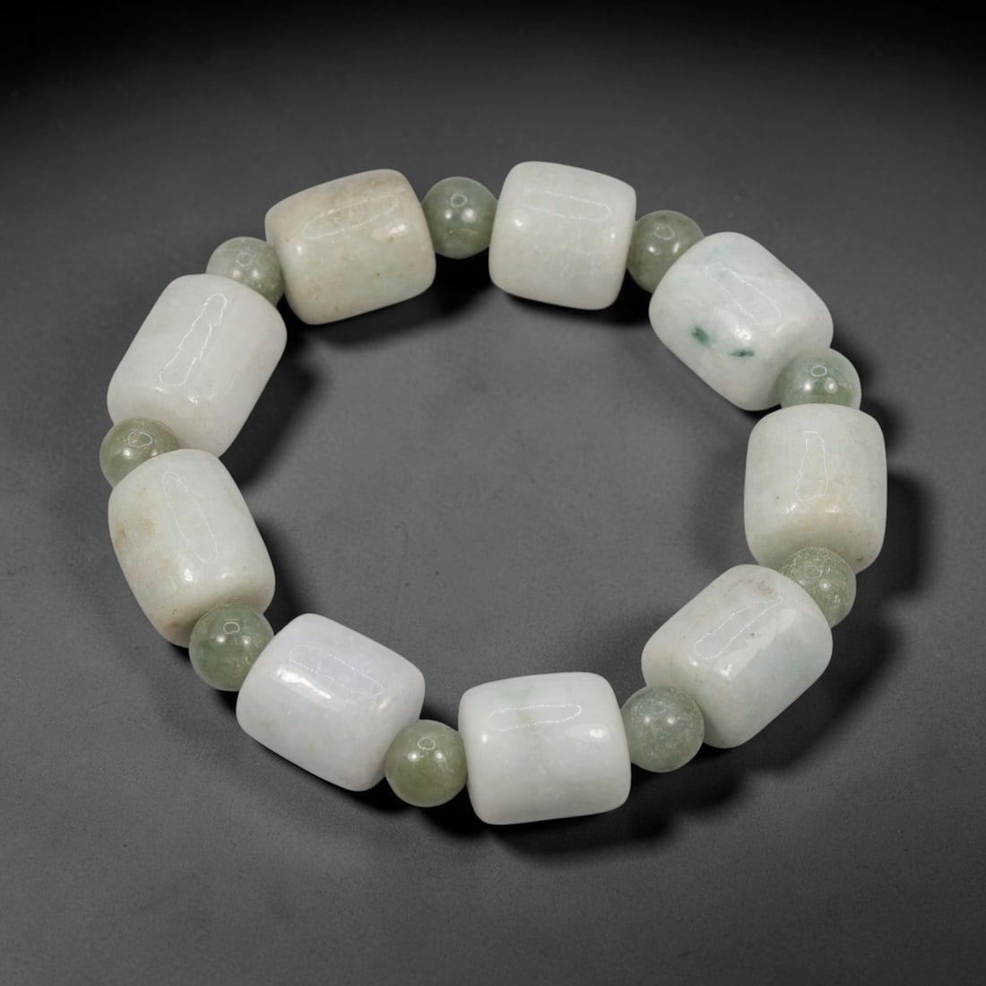 A Chinese Jadeite Jade Bead Bracelet, 20th Century, 74FS (1 of 1)