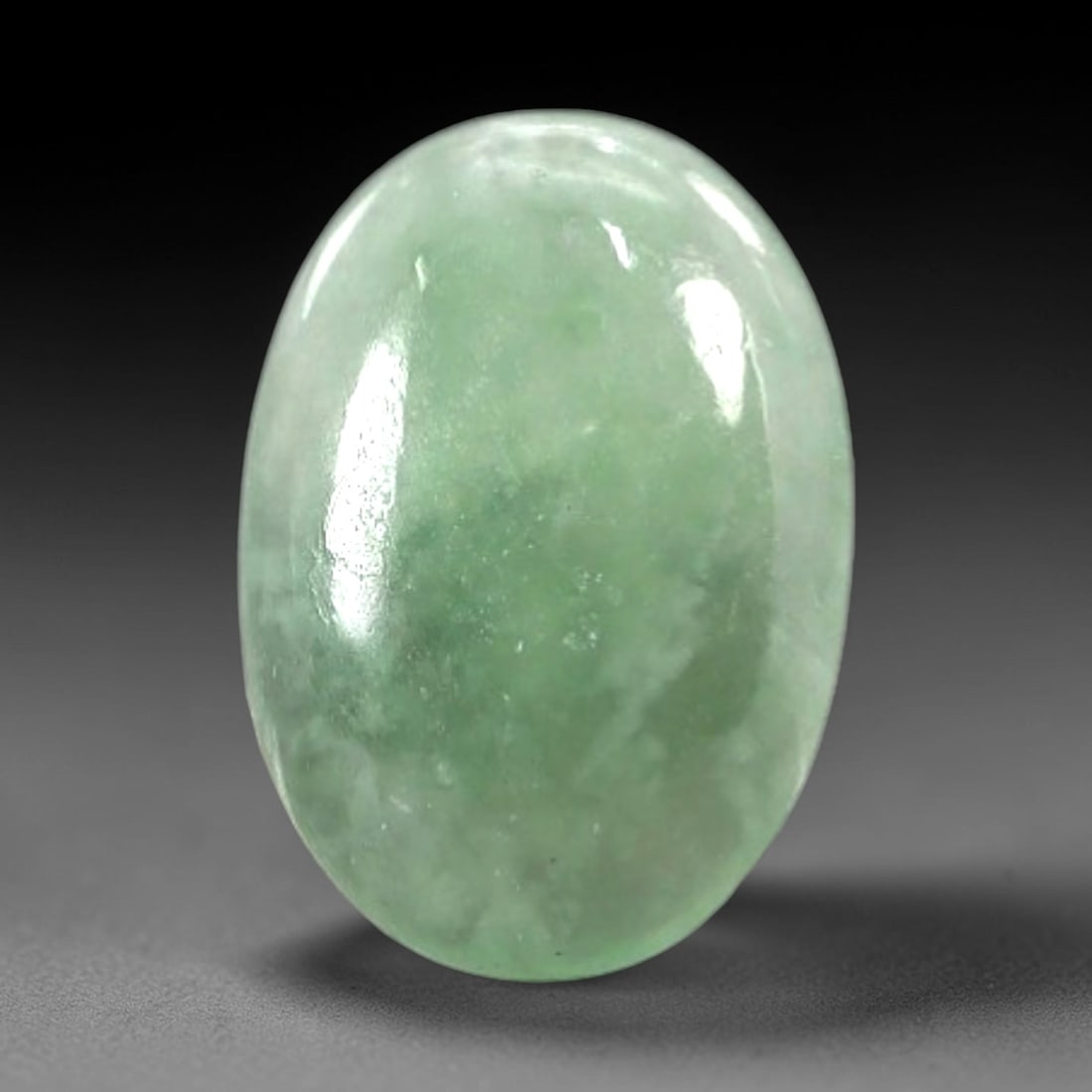 1.54 Carats Moss Green Burmese Jadeite Jade Cabochon - Natural Loose Gemstone, 52AC (1 of 1)