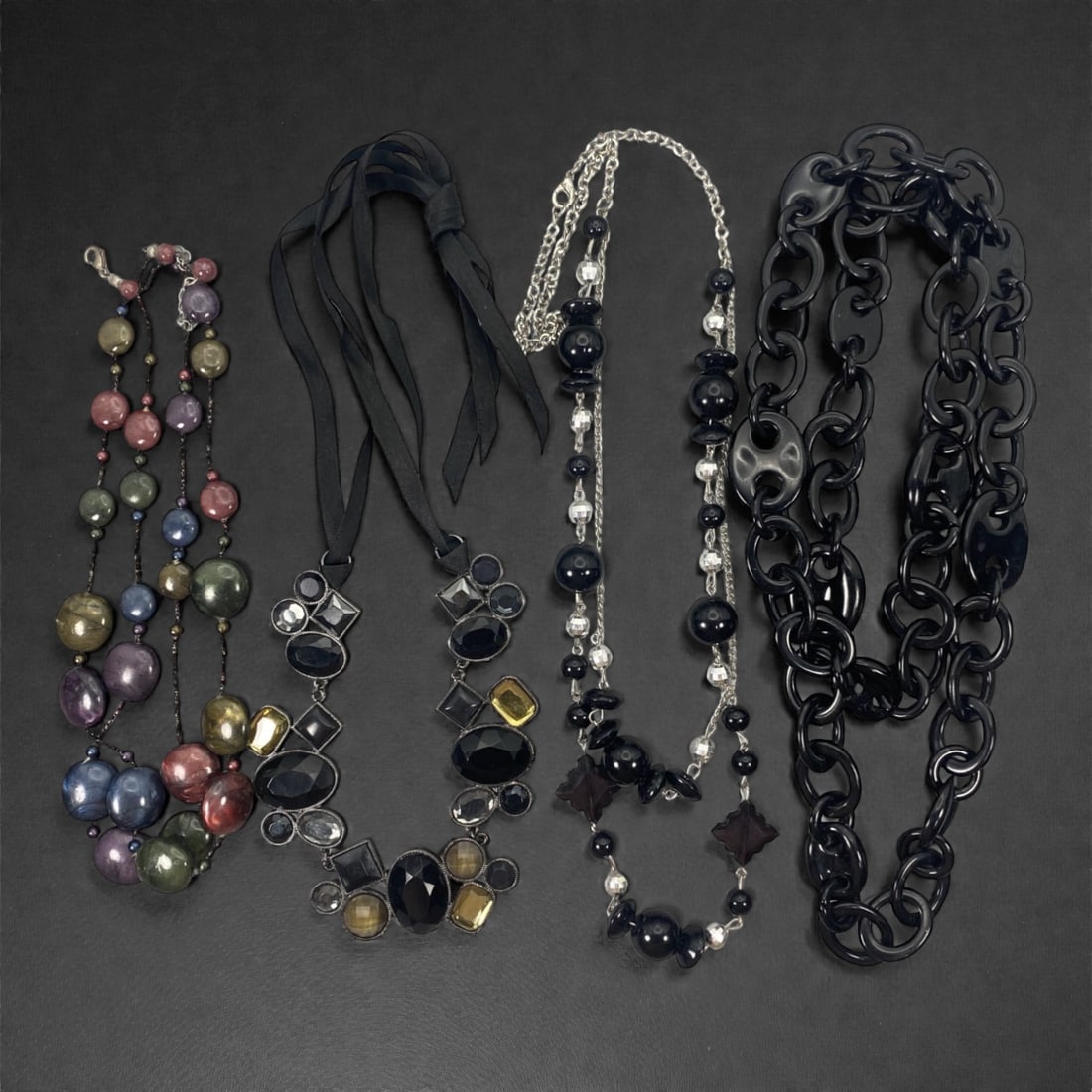 An Estate Lot of Four Necklaces, Late 20th Century, 74FK (1 of 1)