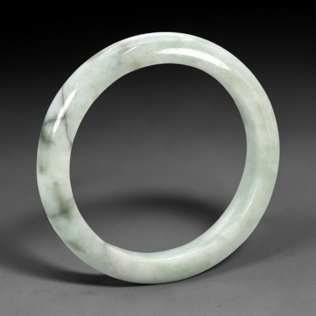 A Chinese Jadeite Jade Bangle Bracelet, 20th Century, 78ZK (1 of 2)