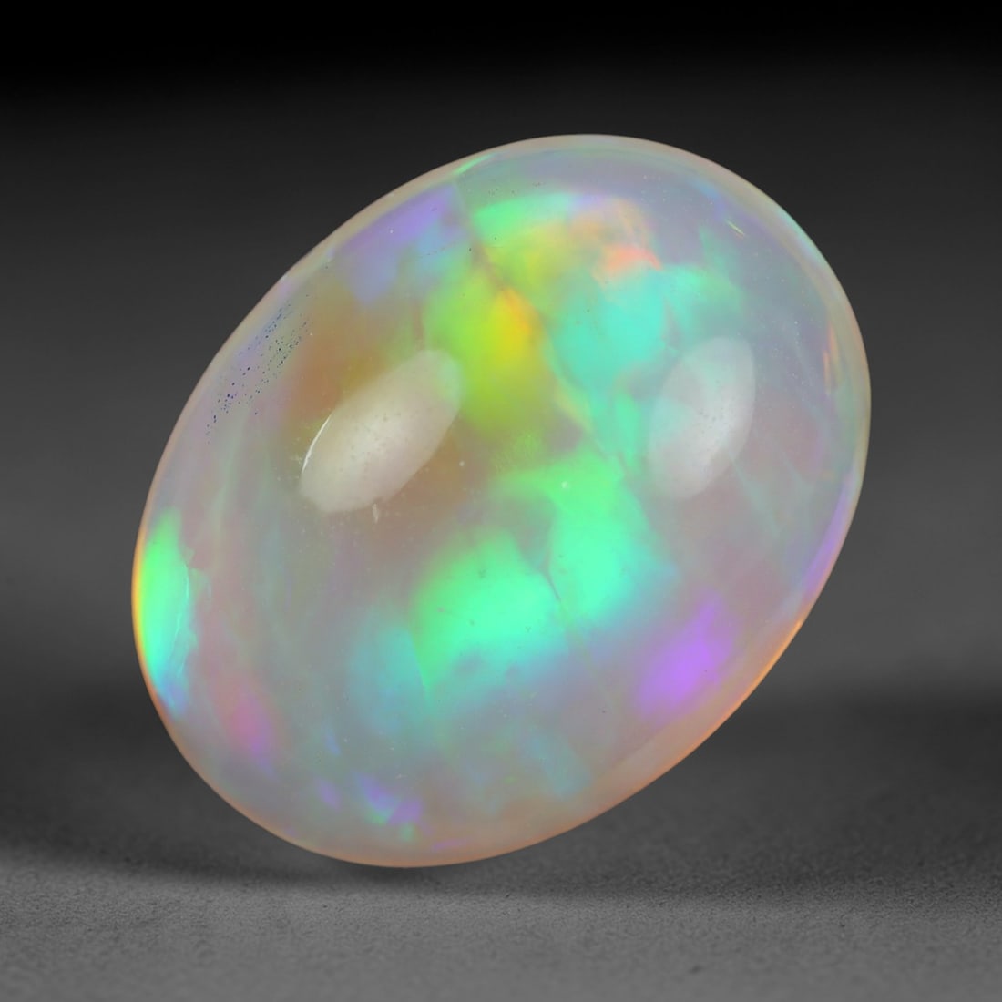 4.35 Carats Iridescent Welo Opal Oval Cabochon - Natural Ethiopian Stone, 29XP (1 of 2)