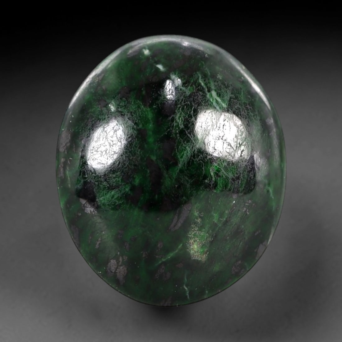 10.54 Carats Deep Green Maw Sit Sit Jade Cabochon - Natural Burmese Stone, 20AB (1 of 1)
