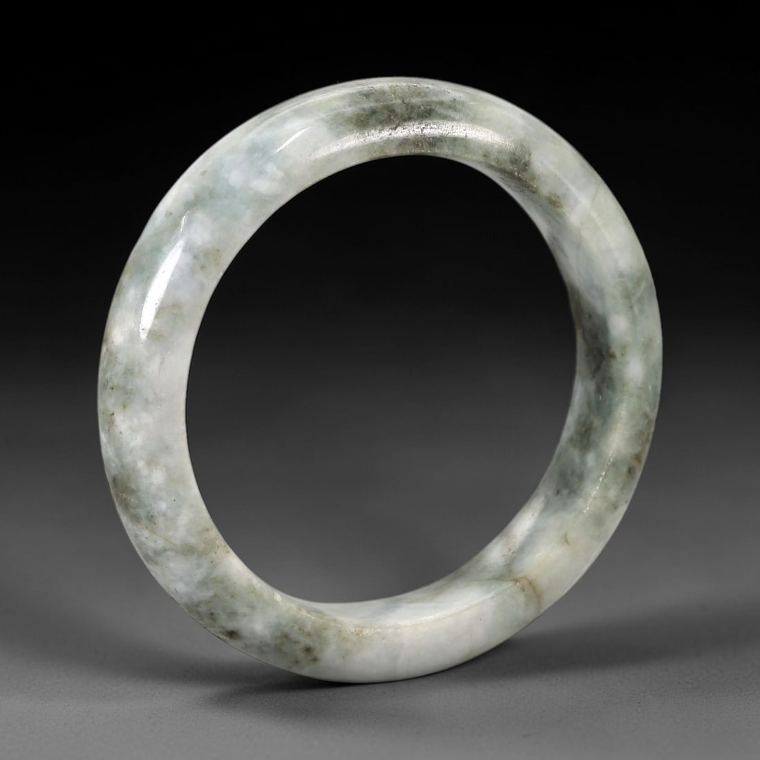 A Chinese Jadeite Jade Bangle Bracelet, 20th Century, 92ZK (1 of 2)