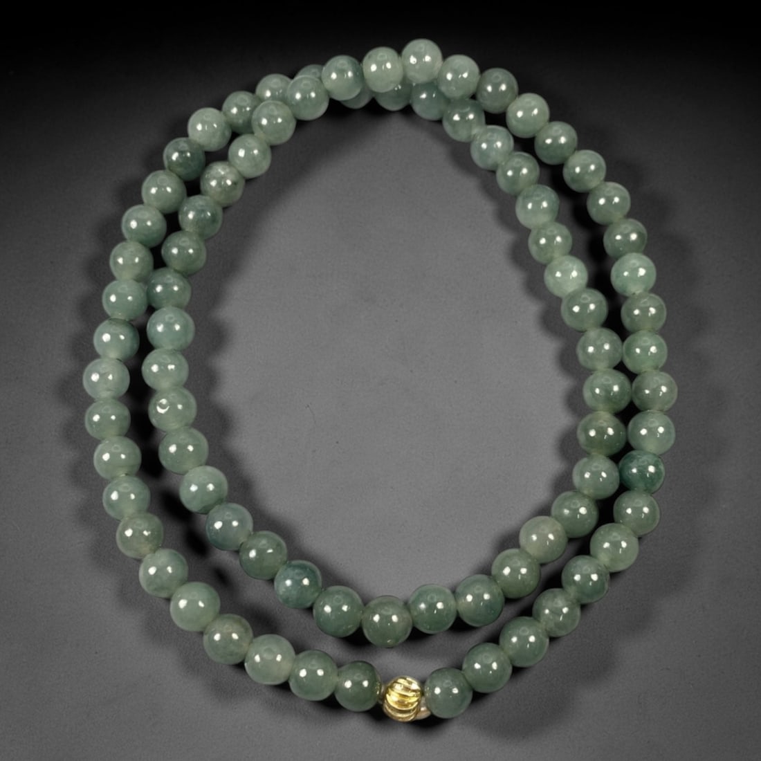 A Chinese Jadeite Jade Bead Necklace, 20th Century, 64ZK (1 of 1)