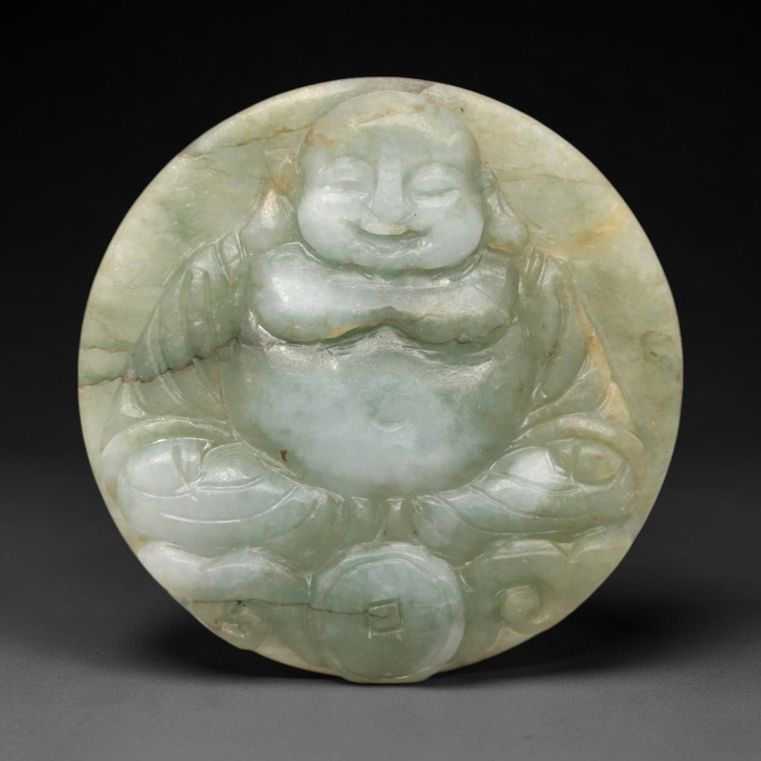 A Chinese Jadeite Jade Budai Pendant, 20th Century, 100FR (1 of 2)