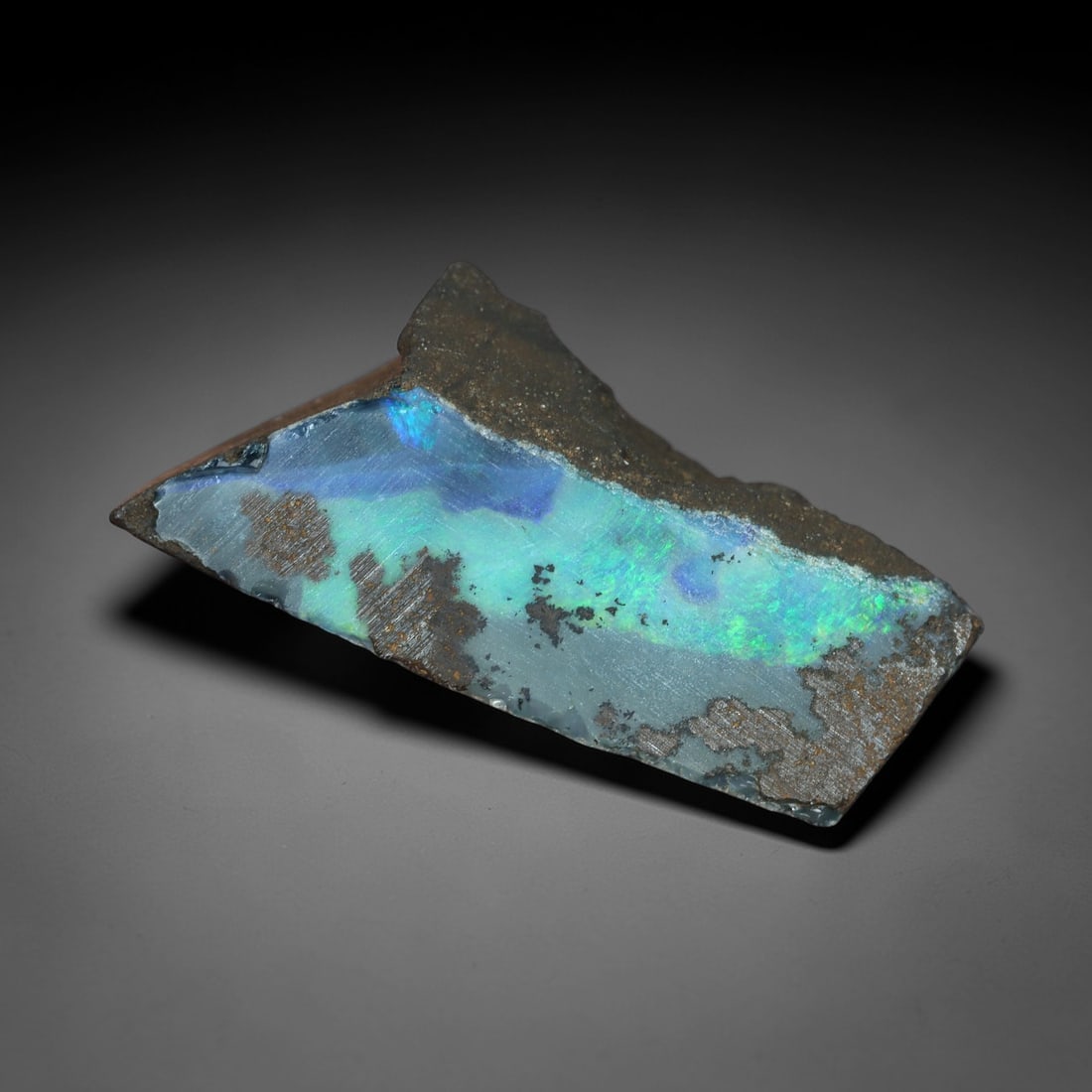 11.62 Carats Iridescent Blue-Green Winton Opal Rough - Natural Australian Specimen 22x10mm, 90XM (1 of 2)