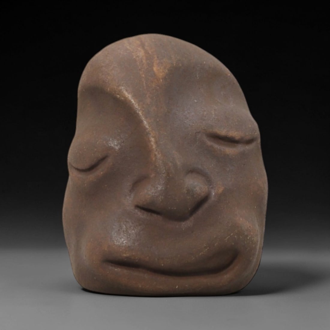 Ancient Stone Anthropomorphic Head - Tribal Ritual Artifact, 79FW (1 of 2)