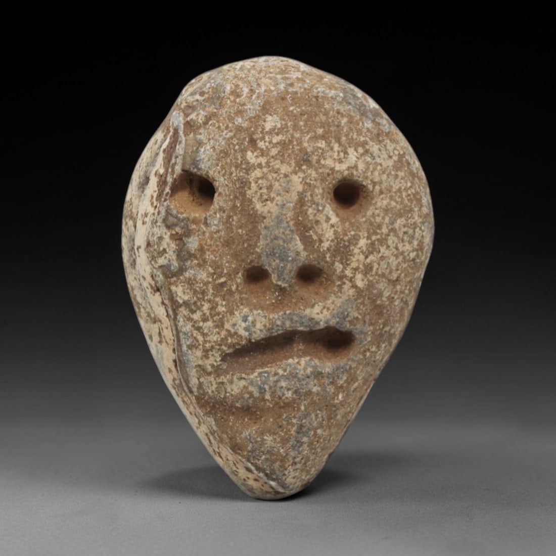 Ancient Stone Maskette - Anthropomorphic Idol Figurine, 50FX (1 of 2)