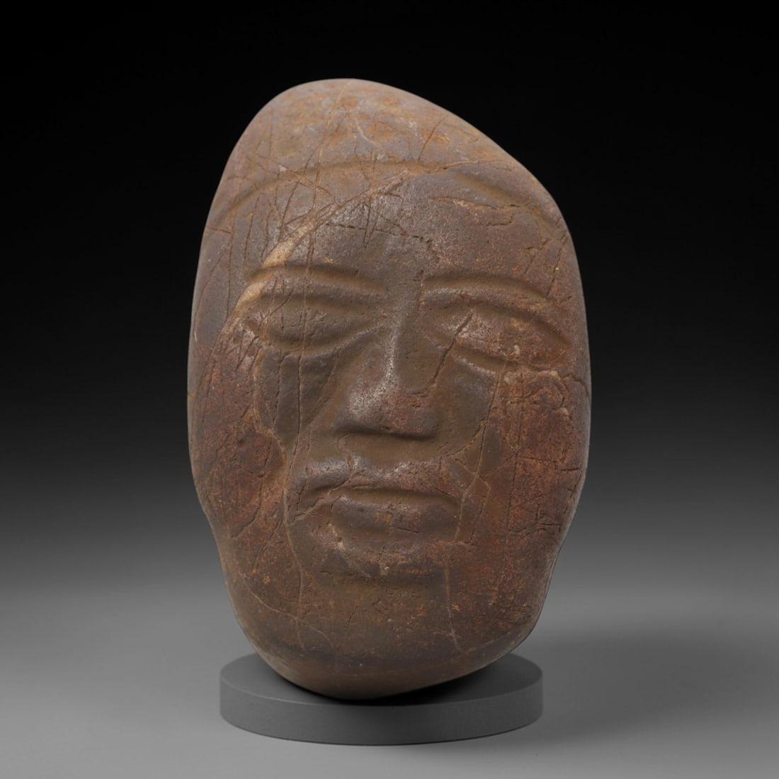 Ancient Stone Maskette - African Anthropomorphic Figurine, 85FW (1 of 2)