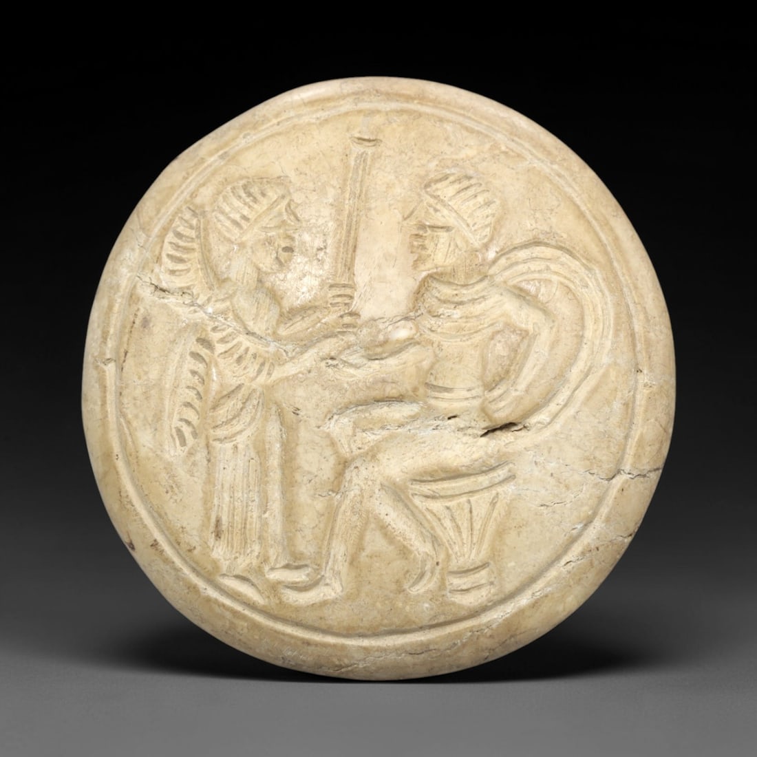 Ancient Steatite Plaque - Near Eastern Figural Relief, 59ZP (1 of 2)