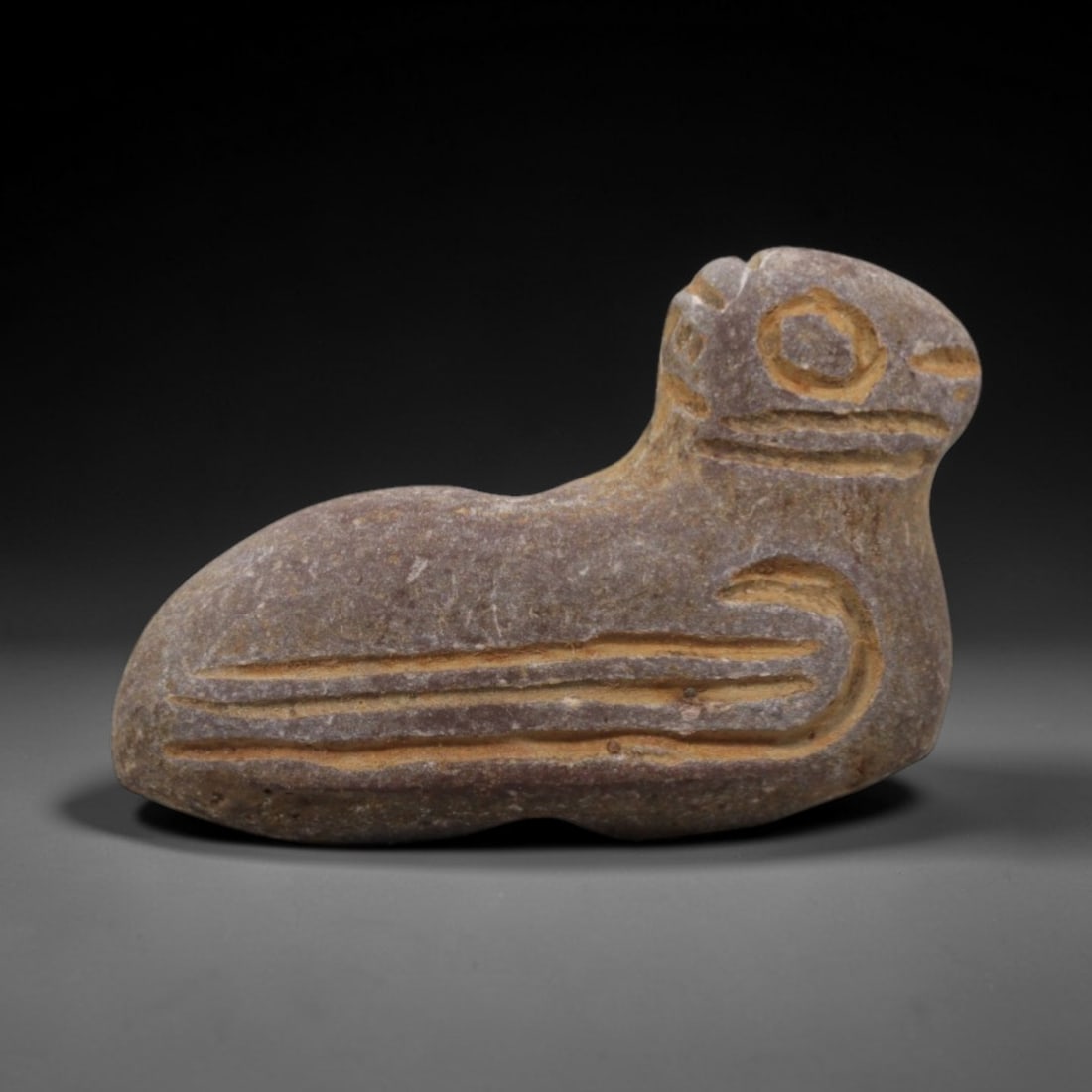 Ancient Near Eastern Grey Stone Bird Amulet - Carved Figurine, 83ZW (1 of 2)