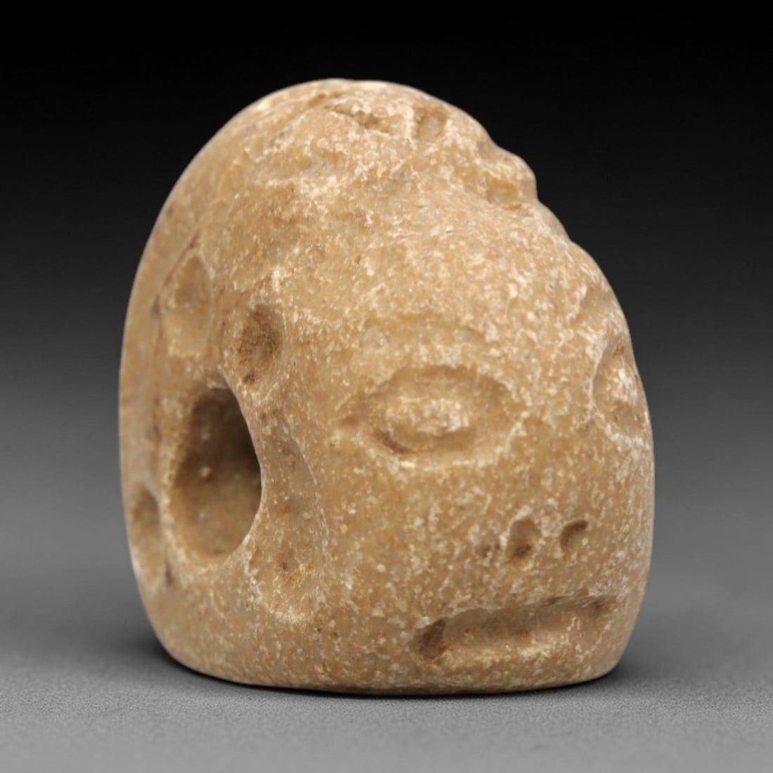 Ancient Limestone Humanoid Stamp Seal - Near Eastern Amulet, 2ZS (1 of 2)