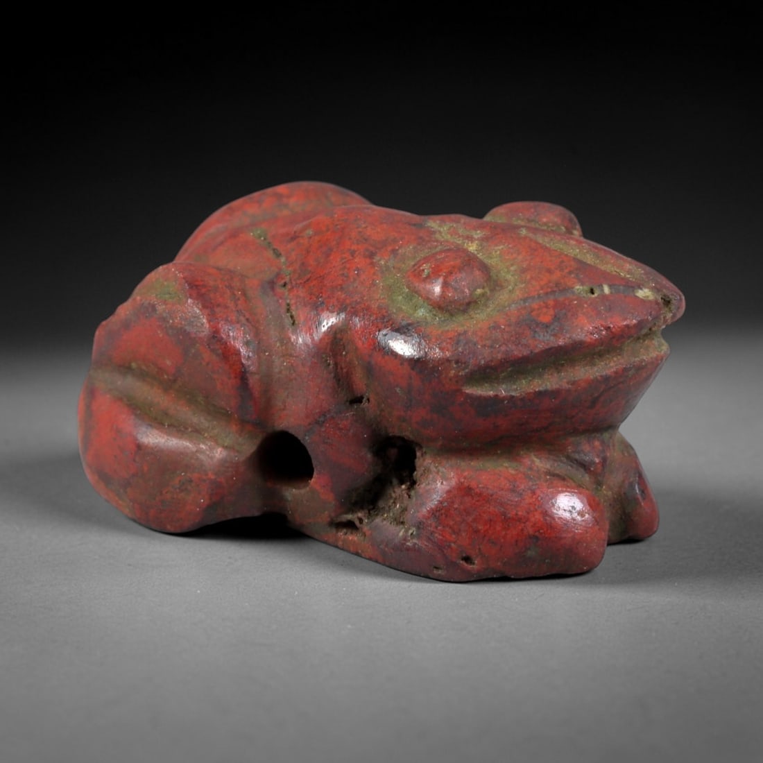 Ancient Jasper Frog Amulet - Egyptian Figurine, 81AP (1 of 2)