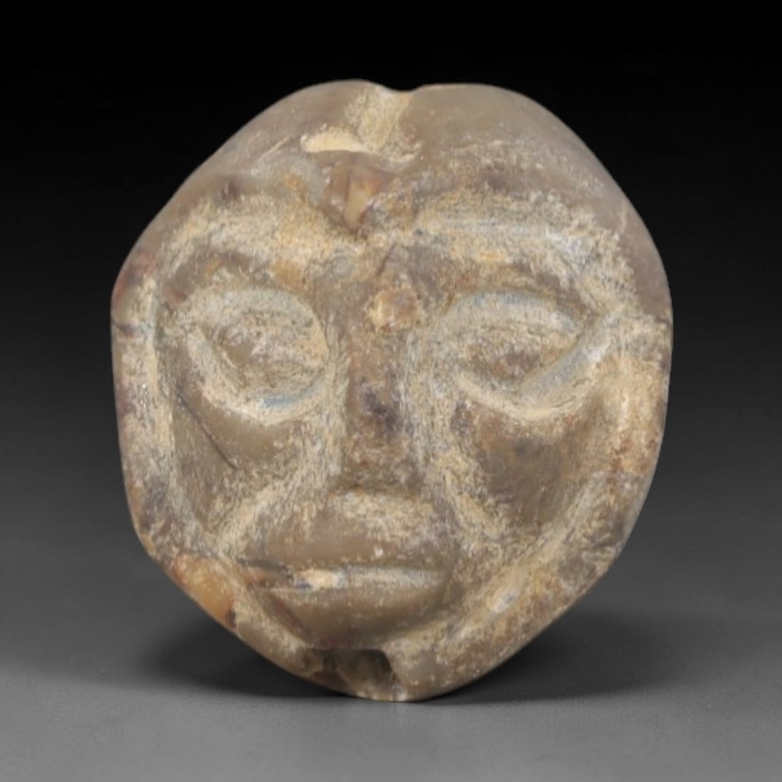 Ancient Stone Face Bead - Near Eastern Amulet, 32AP (1 of 2)