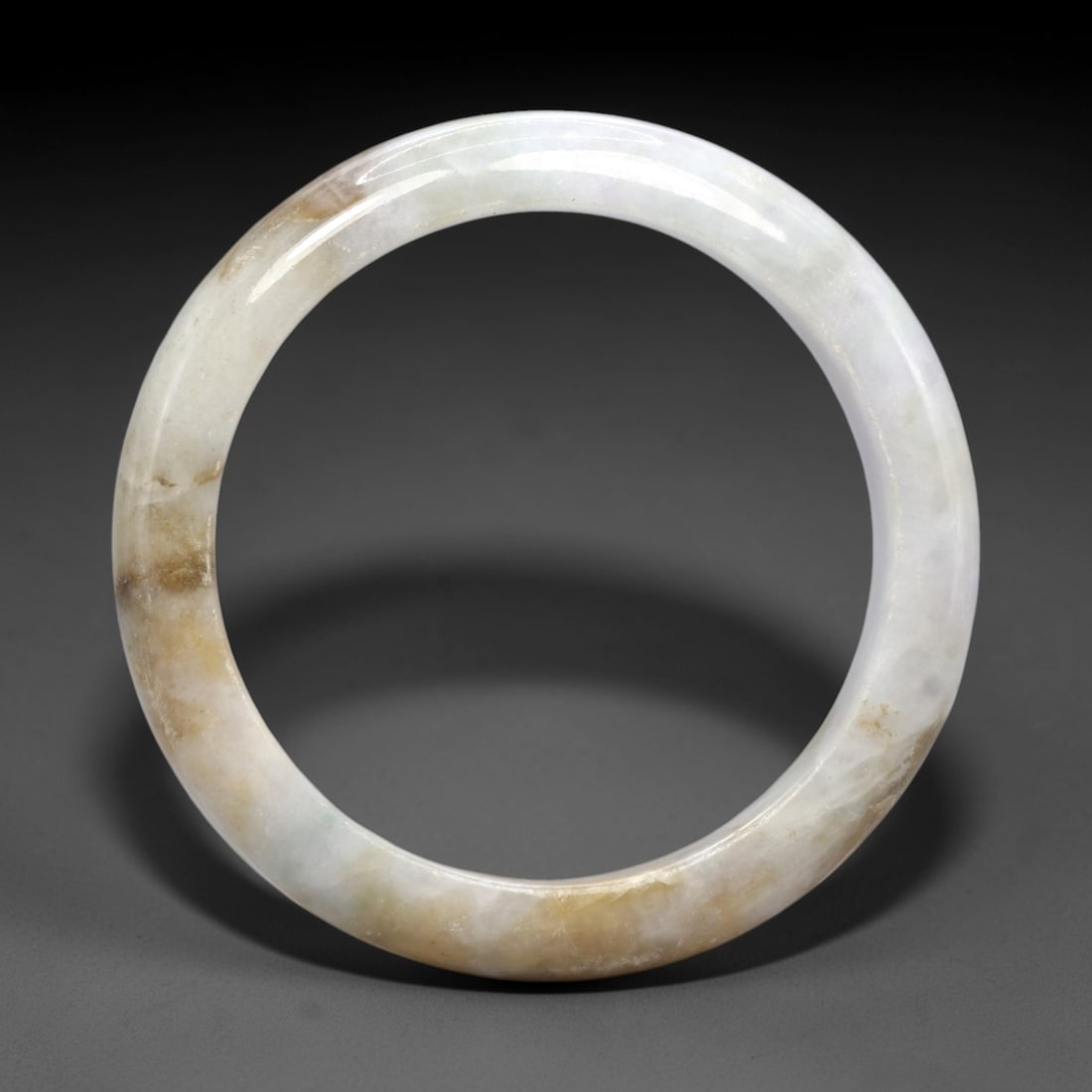 A Burmese Jadeite Jade Bangle, 20th Century, 8FS (1 of 2)
