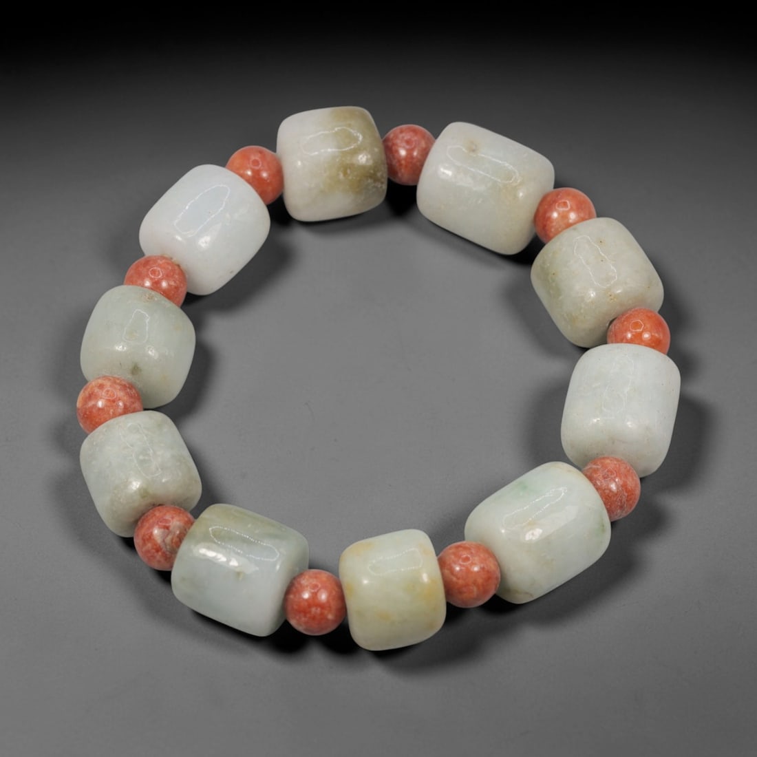 A Chinese Jadeite Jade Bead Bracelet, 20th Century, 73FS (1 of 1)