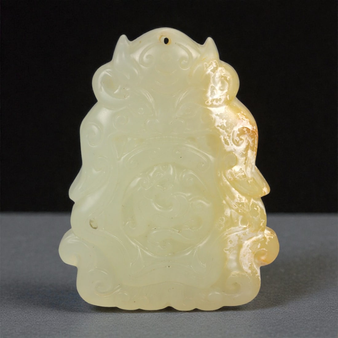 A Chinese Nephrite Jade Pendant Plaque, 20th Century, 41FB (1 of 2)