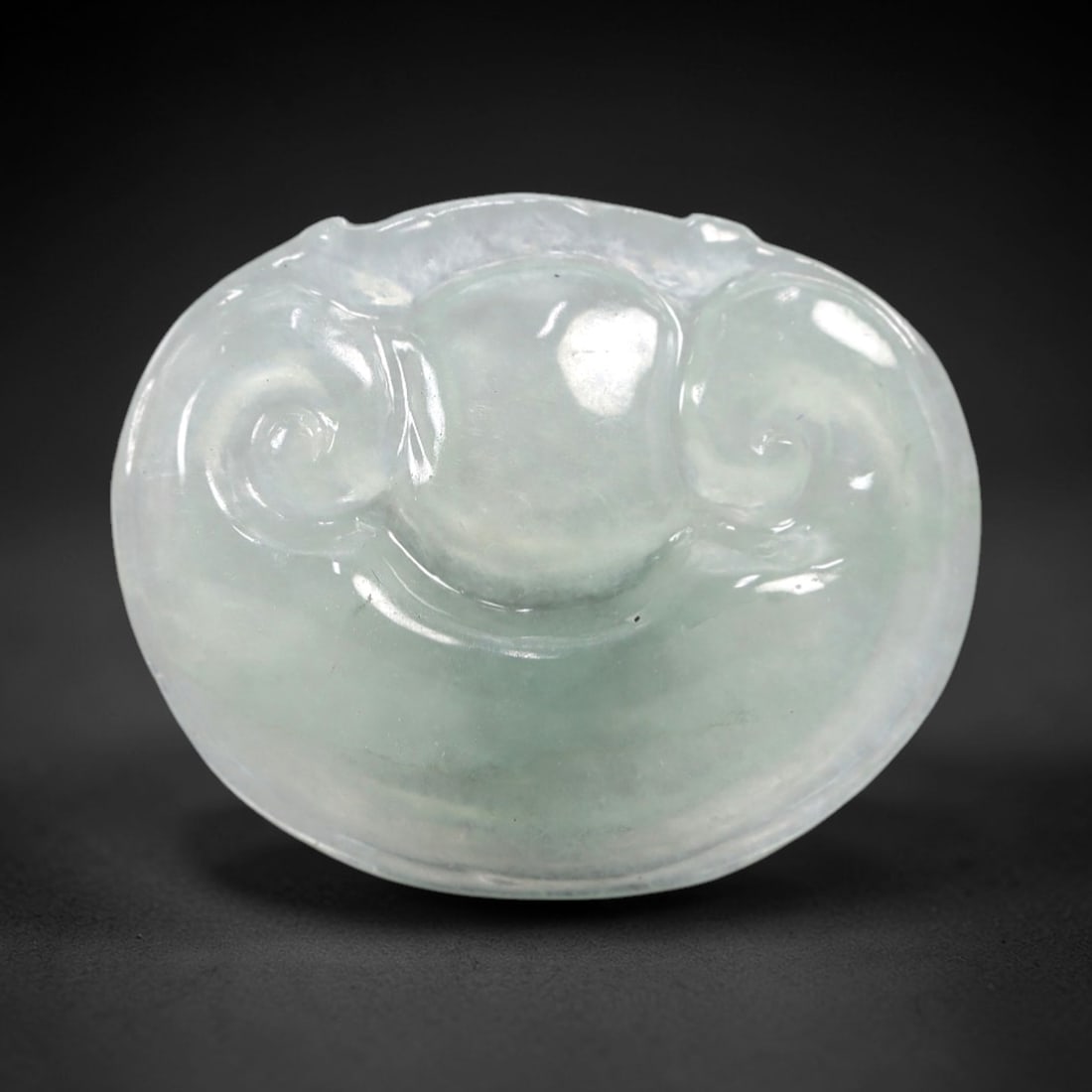 A Chinese Icy Jadeite Jade Ruyi Pendant, 20th Century, 63AB (1 of 2)