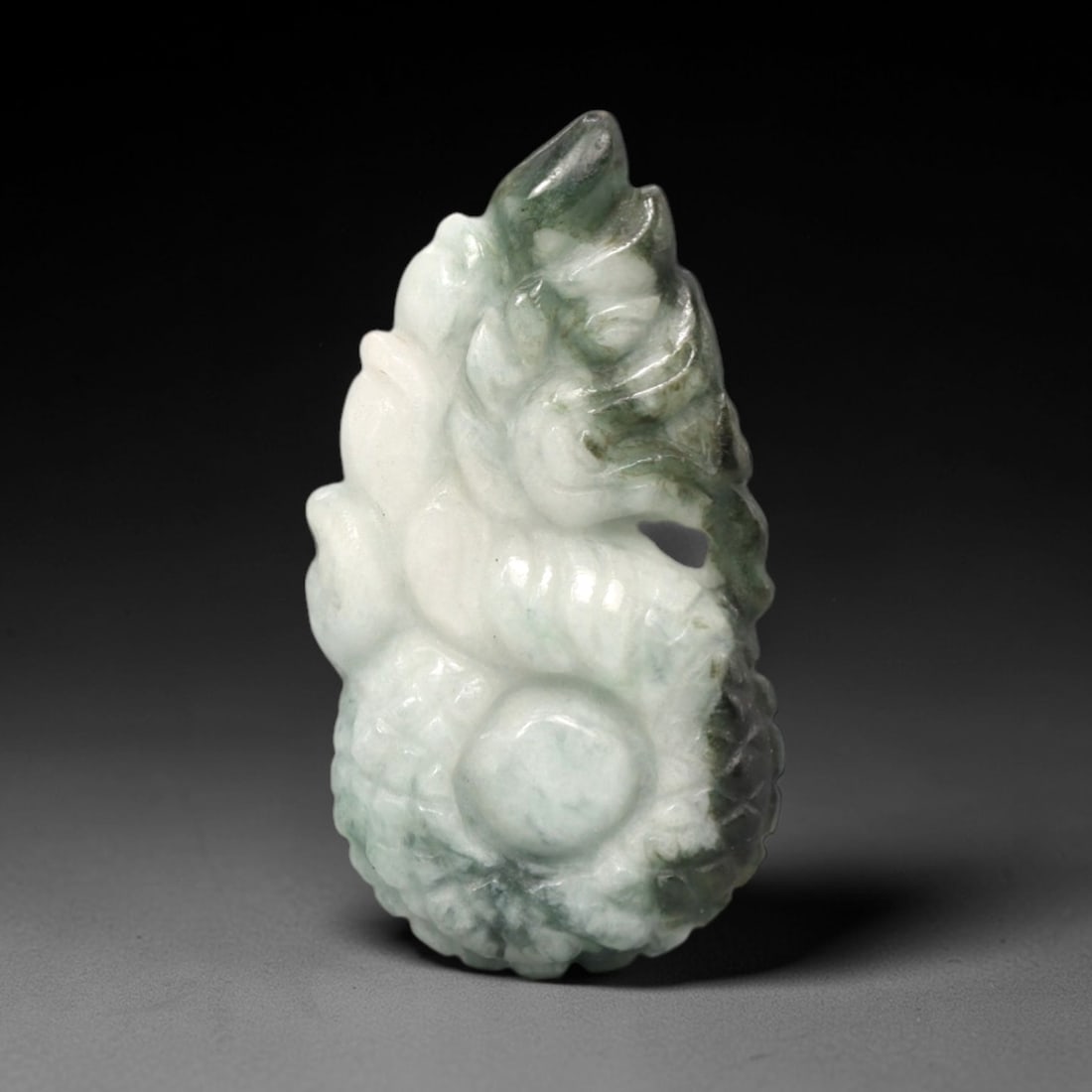 A Chinese Jadeite Jade Naga Pendant, 20th Century, 12FR (1 of 2)