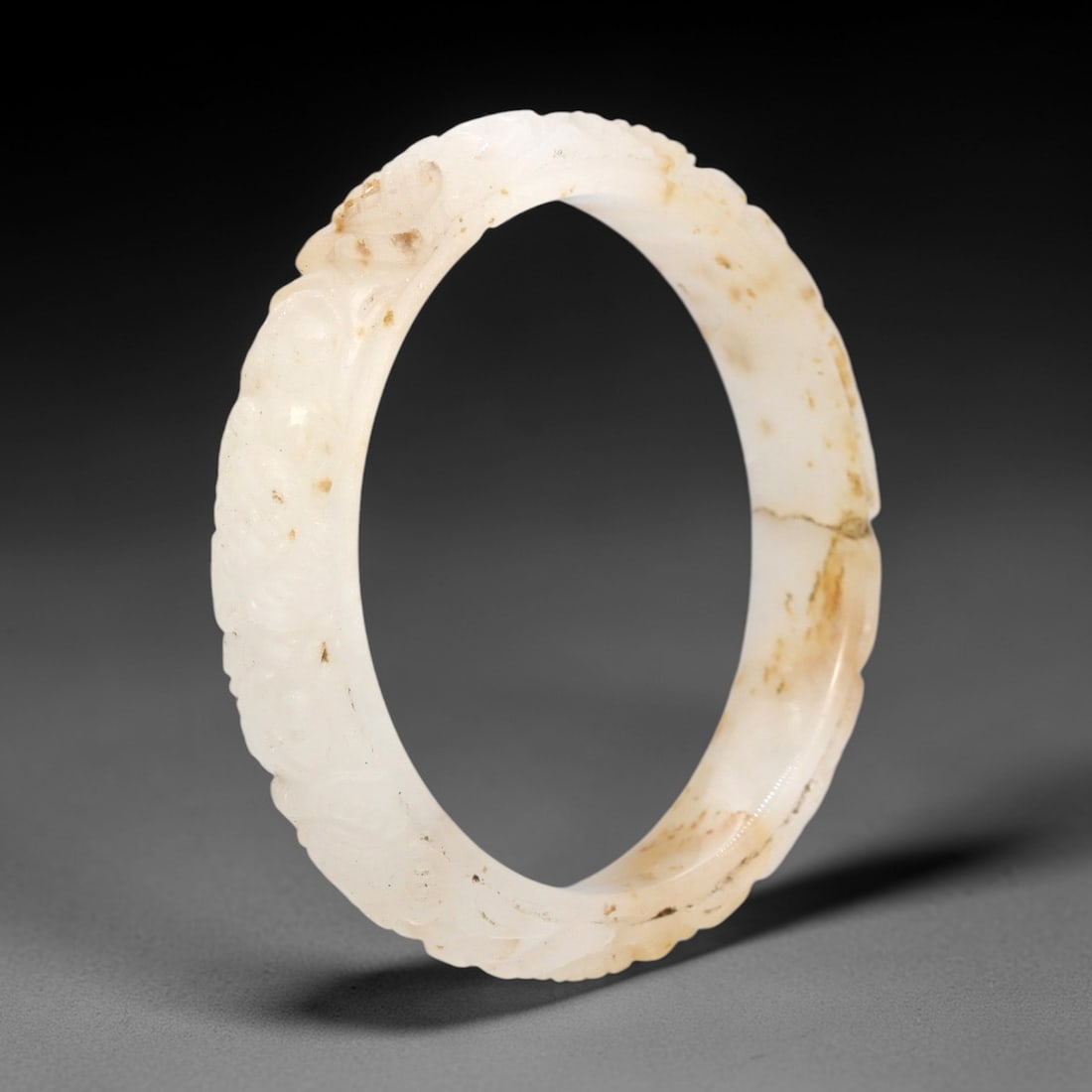 A Chinese Jadeite Jade Bangle Bracelet, 20th Century, 35FS (1 of 2)