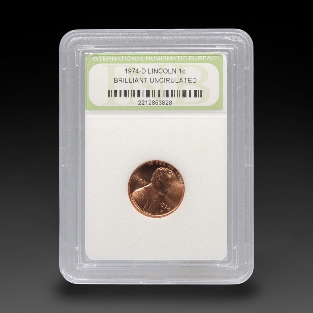 UNITED STATES: Presidential Legacy - Lincoln Memorial 1 Cent Coin, 1974 D Denver Mint, 19mm, 51ZJ: Struck in 1974 at the Denver Mint, this Lincoln Memorial cent captures the enduring legacy of Abraham Lincoln and the final years of the all-copper cent in U.S. circulation. The obverse features a dig