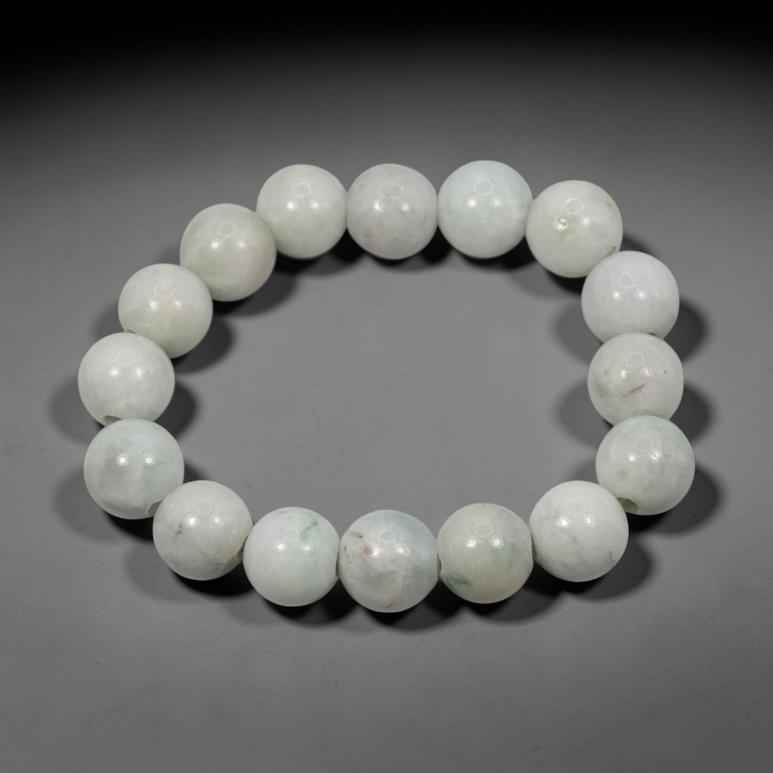 A Chinese Jadeite Jade Bead Bracelet, 20th Century, 37ZK (1 of 1)