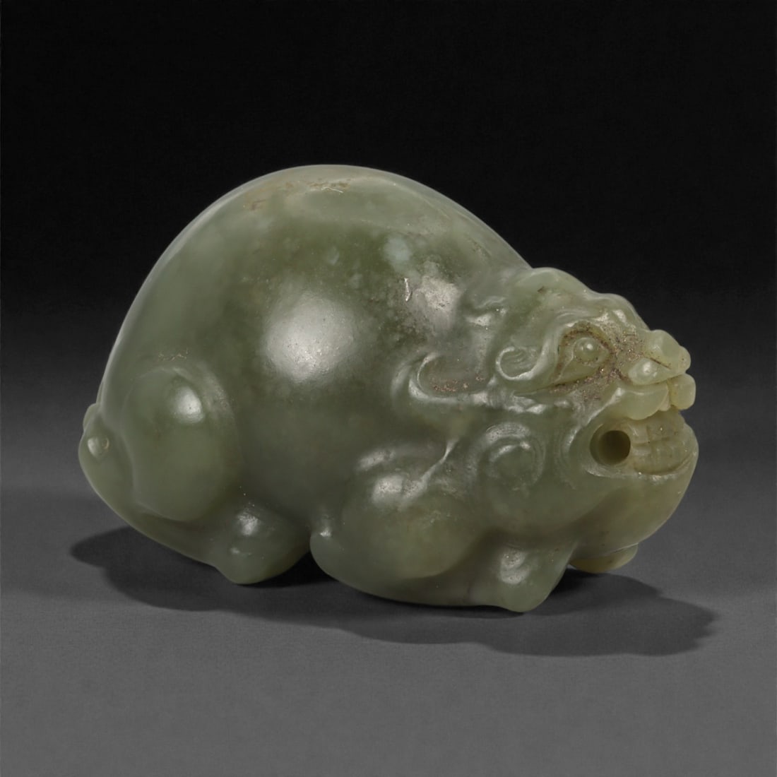Chinese Jade Dragon-Headed Beast - Oriental Guardian Amulet, 57ZD (1 of 3)