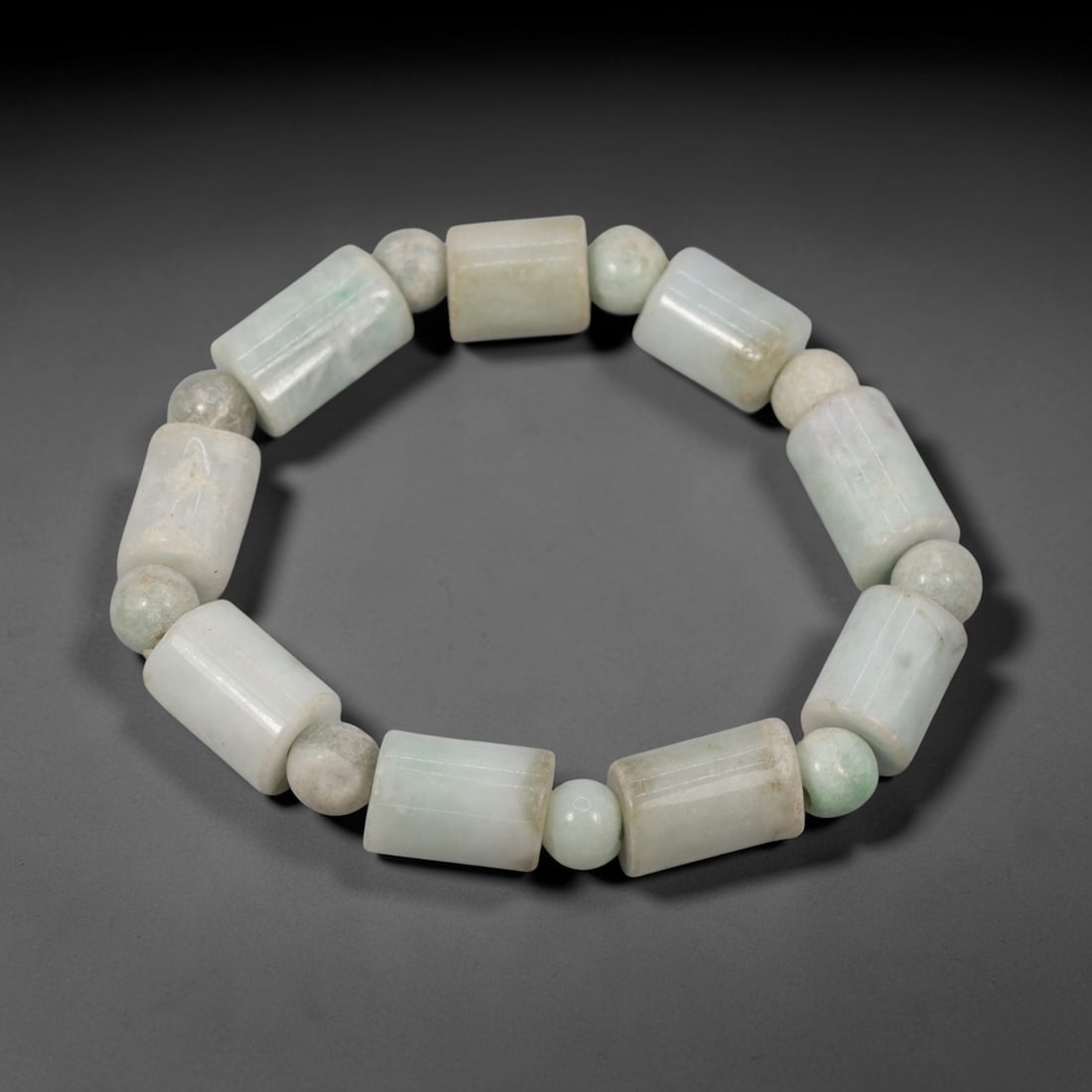 A Chinese Jadeite Jade Bead Bracelet, 20th Century, 75FS (1 of 1)