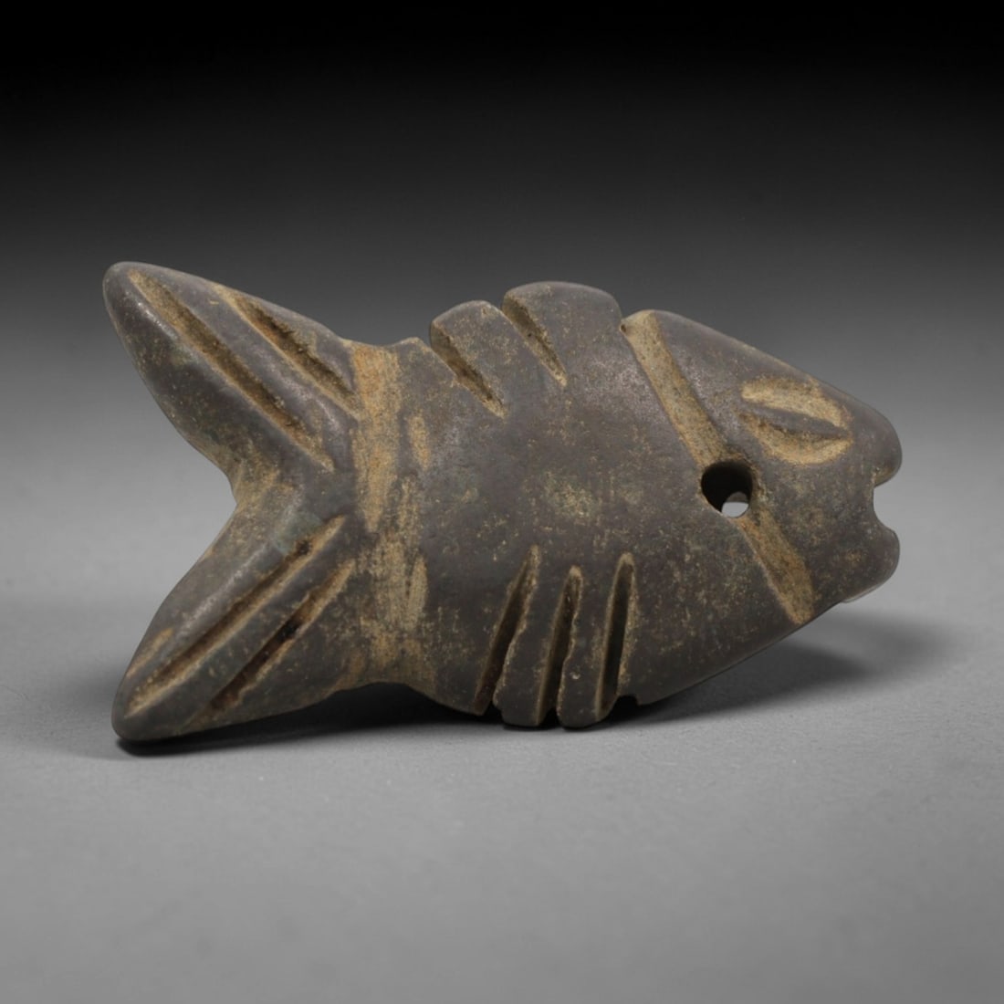 Ancient Egyptian Stone Fish Amulet - Carved Pendant Figure, 88ZW (1 of 2)