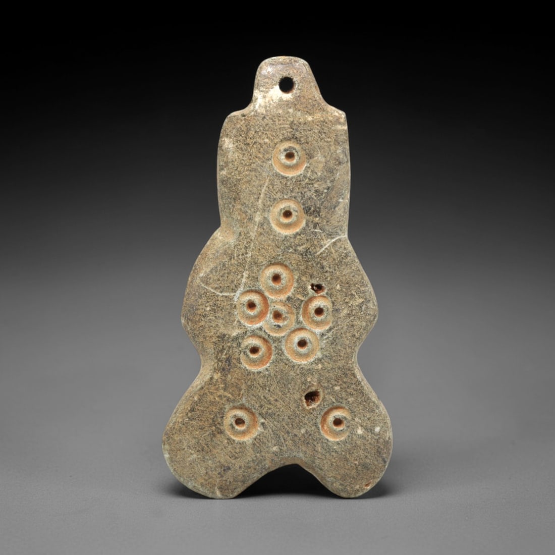 Ancient Schist Amulet Pendant - Near Eastern Concentric Circles, 70ZP (1 of 2)