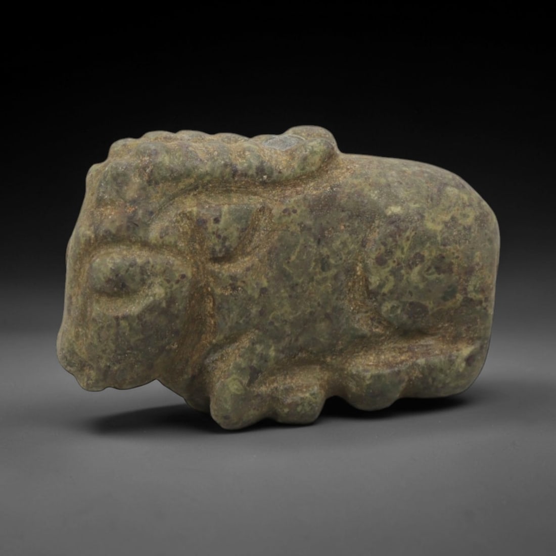Ancient Stone Recumbent Bovid - Near Eastern Amulet Figurine, 43XQ (1 of 2)