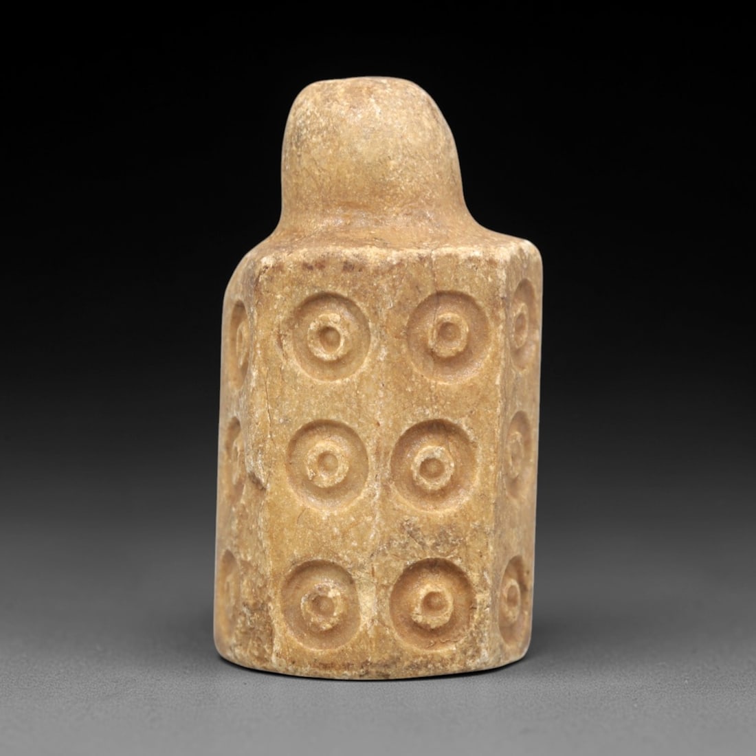 Ancient Heptagonal Stone Amulet / Pendant - Near Eastern Relic, 2ZR: Carved from fine-grained stone in a distinct heptagonal (sevensided) form, this ancient amulet is smooth and uncarved on all faces with no impression base, confirming it is a wearable protective amule
