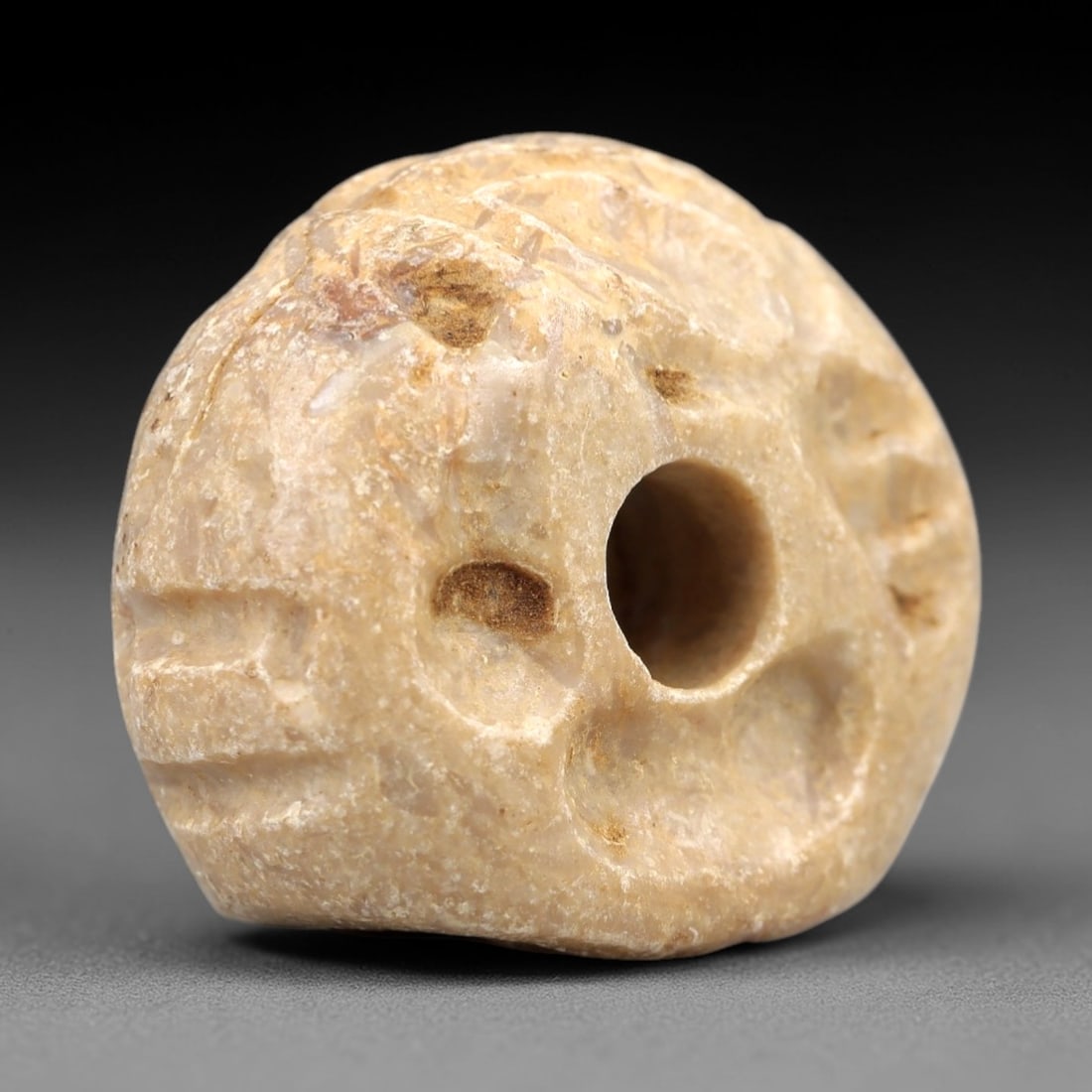 Ancient Limestone Humanoid Stamp Seal - Near Eastern Ritual Artifact, 11AN (1 of 2)